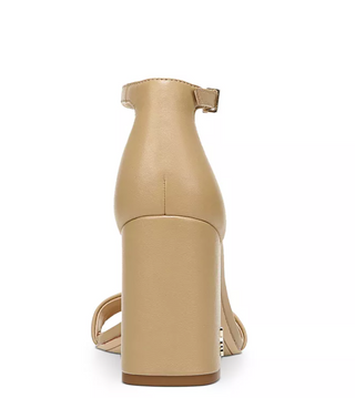 Daniella Block Heel Sandal- Soft Beige Leather