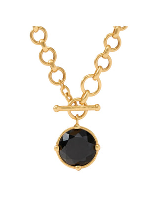 Honeybee Demi Necklace- Obsidian Black