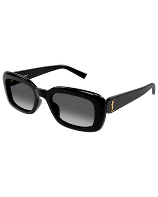 YSL Pillowed Rectangle Sunglasses- Black