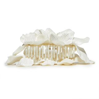 Ivory Magnolia Claw Clip