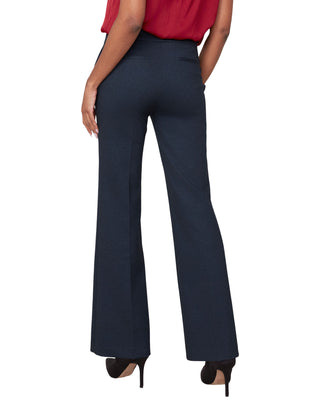 Pull On Ponte Flare Pant- Textured Navy