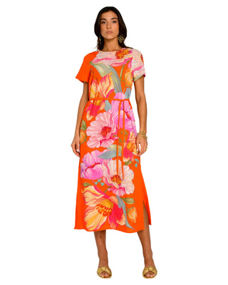 Tess Midi Dress- Sunset Blooms
