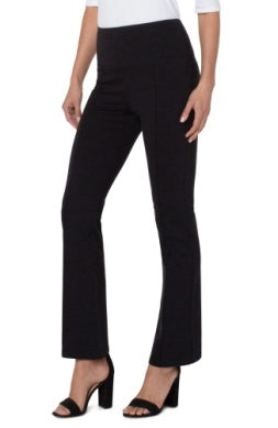 Pearl Full Length Flare with Pintucks- Black