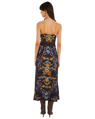 Golden Nature Navy Blue Maxi Slip Dress