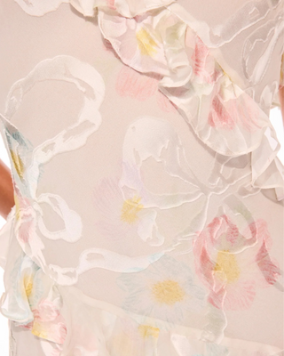 Lomina Pastel Ruffle Mini Dress- Italian Ice