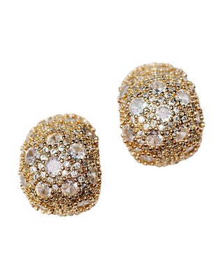 Pave Crystal Gumdrop Earrings