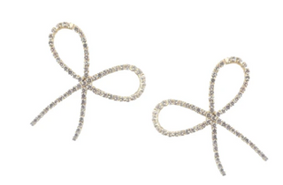 Rhinestone Bow Earrings