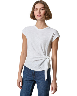 Tie Front Tee- White