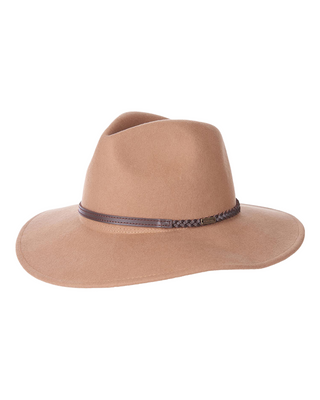 Tack Fedora Hat- Camel