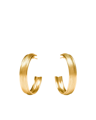 Cobblestone Hoop- Gold- L