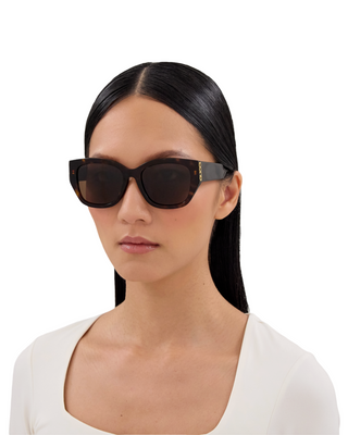 Gucci Rounded Cat Eye Sunglasses- Brown/Havana