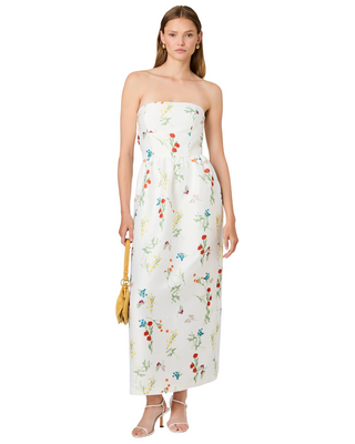 Christine Floral Maxi Dress- Floral Summer White