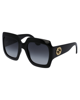 Gucci Oversized Square Sunglasses- Black + Grey