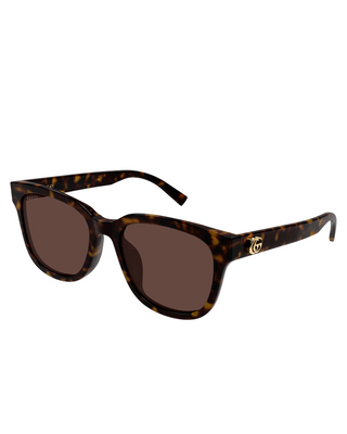 Gucci Square Round Sunglasses- Brown/Havana