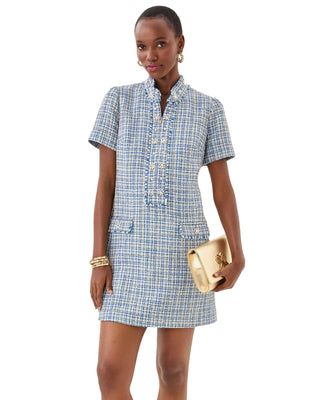 Teddy Boucle Dress- Tangier Teal Ocean