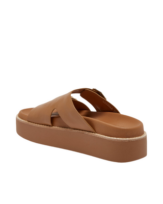 Gizella Sandal- Dark Tan Leather