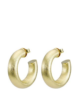 Small Chantal Hoops- Brushed Gold