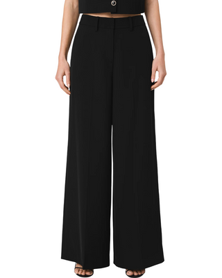 Harry Suiting High Waisted Wide Leg Trousers- Black