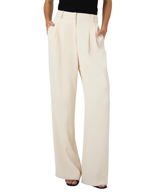 Harry Suiting High Waisted Wide Leg Trousers- Classic Cream
