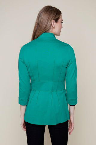 Danielle Tie Front Jacket- Emerald