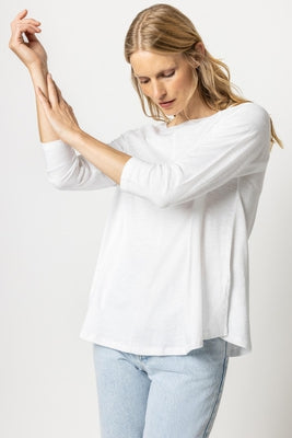 3/4 Sleeve Boatneck Swing Top- Multiple Colors