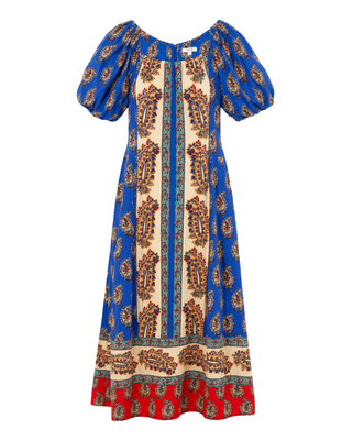 Blair Cotton Bandana Print Dress- Multi