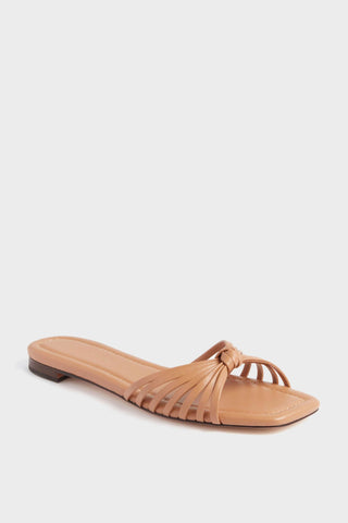 Izzie Knotted Flat Sandal- Dune