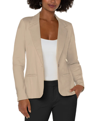 Fitted Blazer- Biscuit Tan