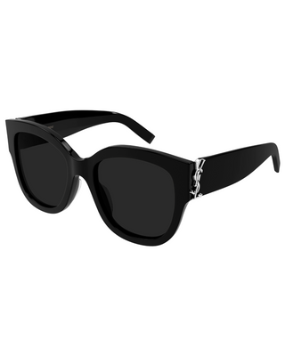 YSL Monogram Cat-Eye Sunglasses- Black + Grey