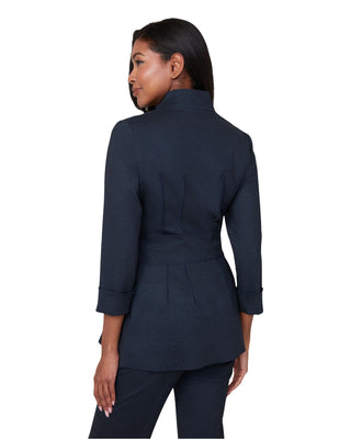 Danielle Tie Front Jacket- Textured Navy