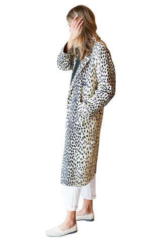 Bowery Coat- Leopard Linen