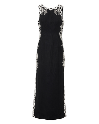 Messina Maxi Shift Dress- Noir