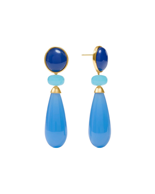 Amalfi Statement Earring- Aqua Multi