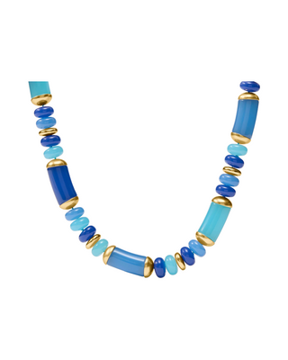Amalfi Statement Necklace- Aqua Multi