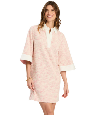 Sid Knit Boucle Dress- Shell Pink