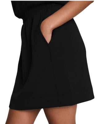 AirEssentials Cap Sleeve Cinch Waist Dress- Very Black