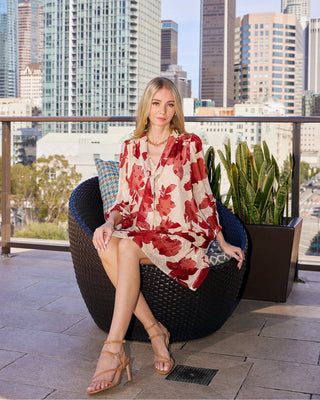 Autumn Serenade Flounce Hem Dress