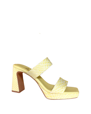 Danity Heel- Yellow Snake