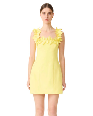 Cara Square Neck Dress- Yellow