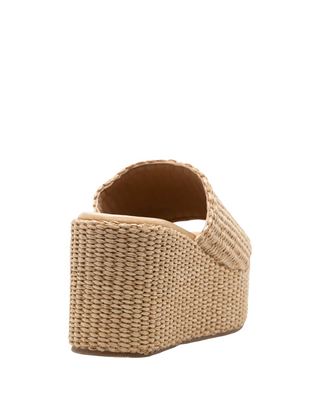 Sienna Raffia Wedge- Natural