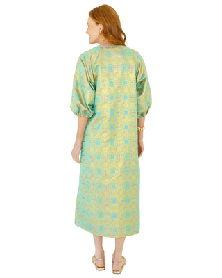 Coco Jacquard Dress- Lime