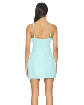 Stella Tulip Mini Dress- Aqua Blue
