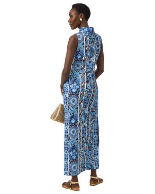 Daisee Maxi Shift Dress- Low Tide Navy The Casbah Engineered Knit