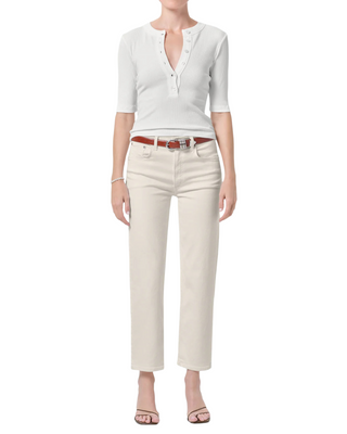 Palma Straight Jean- Almond