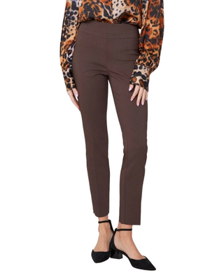 Renuar Pull On Ankle Pant- Chocolate