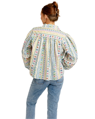 French Cottage Floral Long Sleeve Top