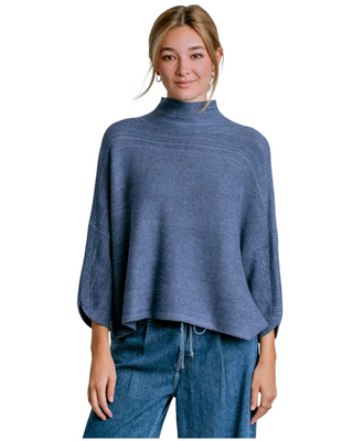 Boho Sweater- Midnight Blue- One Size