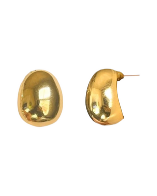 Gold Gumdrop Minimalist Earrings