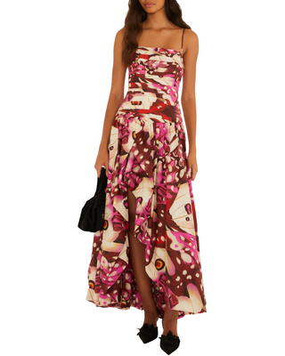 Borbofly Red Baloon Maxi Dress