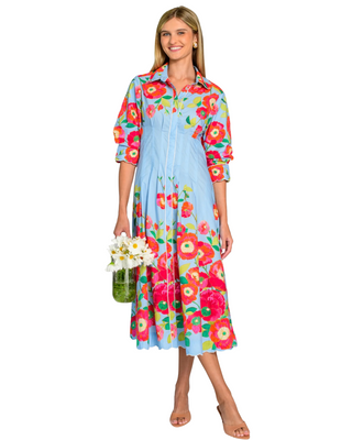 Carter Dress- Poppy Patch Blueberry